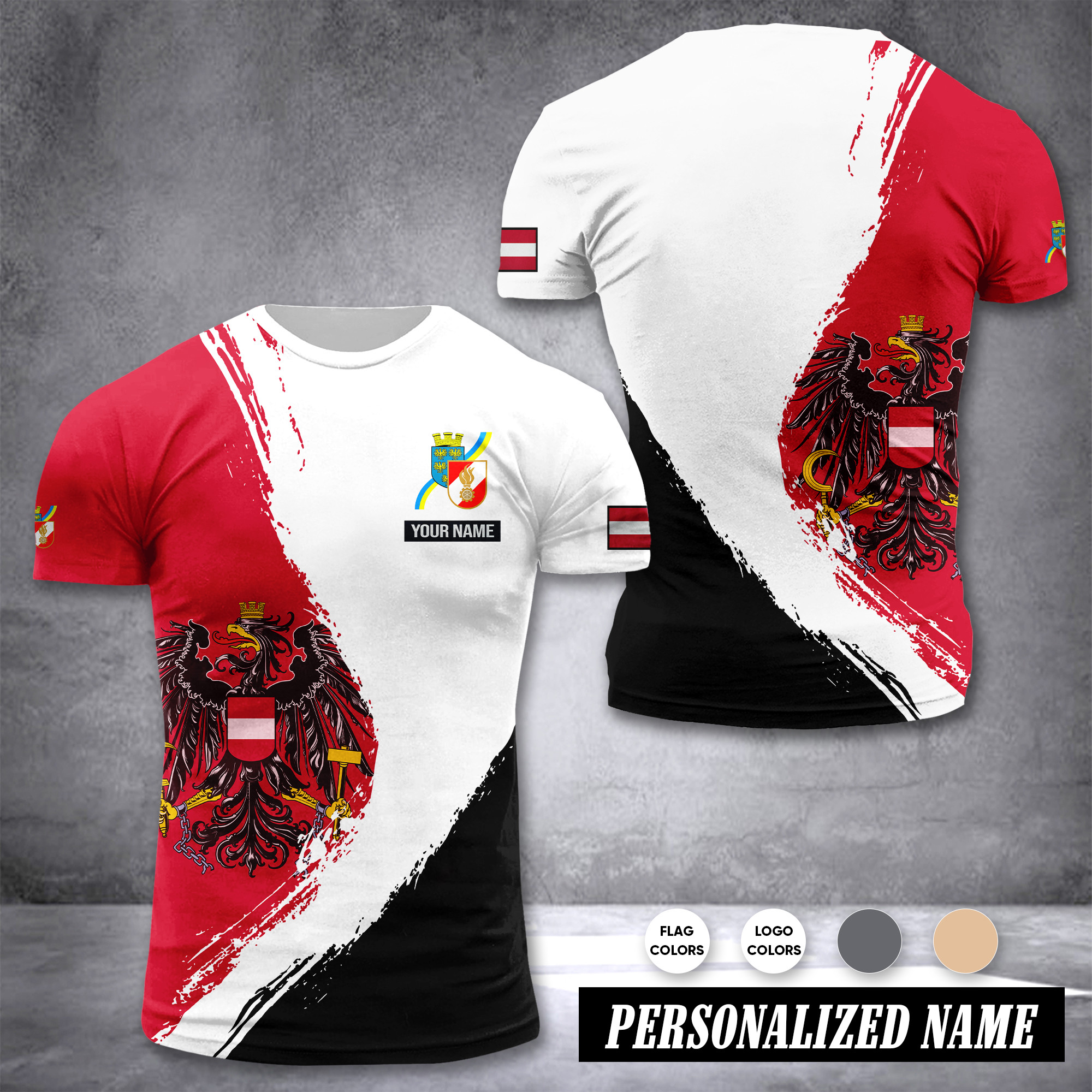 Feuerwehr Firefighter Austria customize T-shirt color3