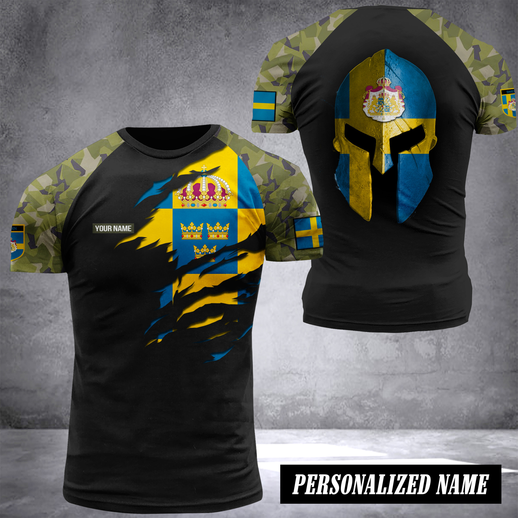 Sweden spartan custom T-shirt 2509