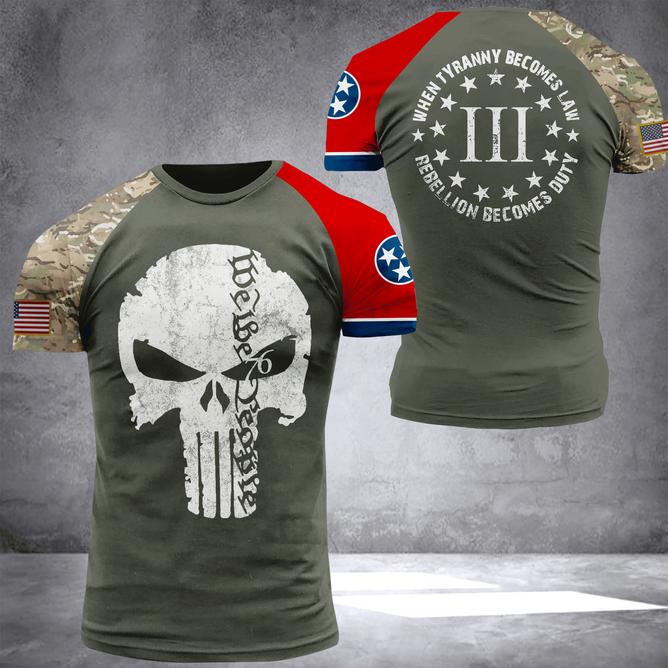Tennessee Flag MEN customize T-shirt 76